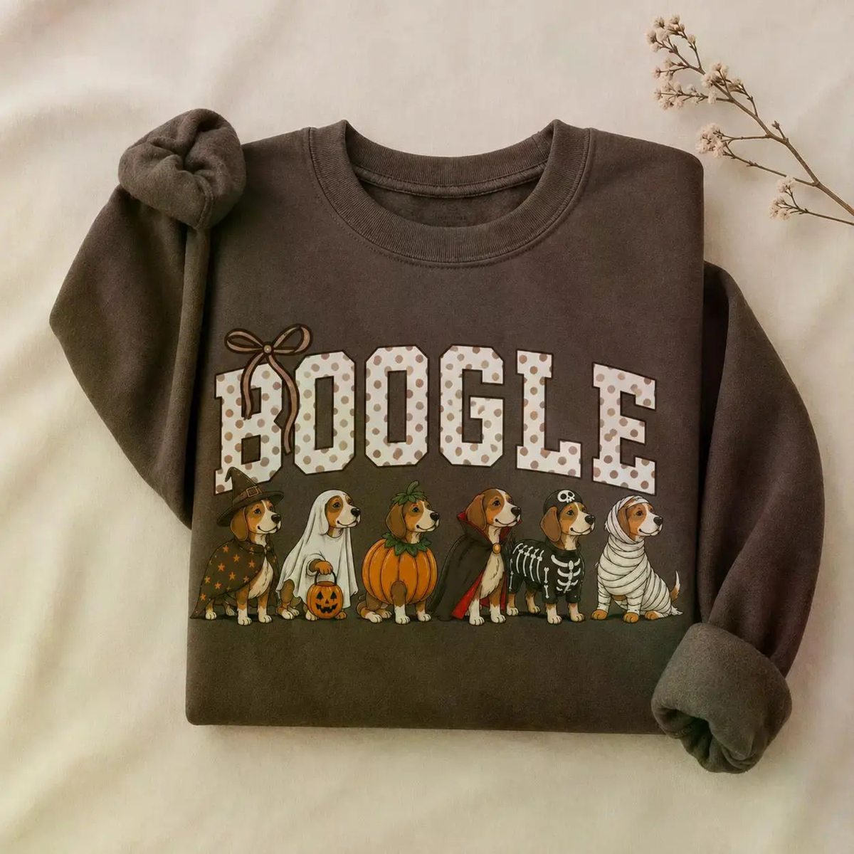 Halloween Dog Breeds Sweatshirt - Cozy Autumn Dog Mom Spooky Crewneck