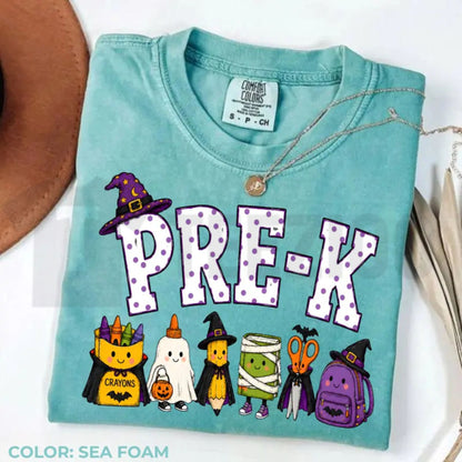 Comfort Colors Halloween Teacher Shirt – Spooky Pencil Cute Fall Classroom Tee