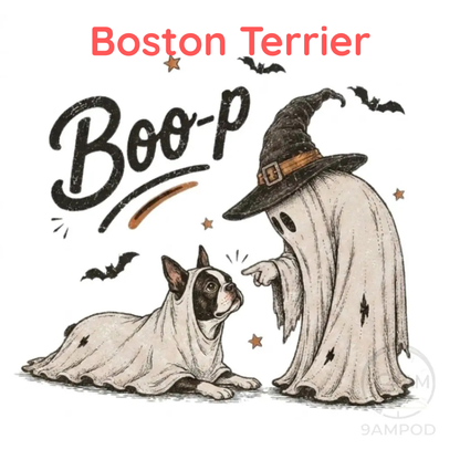 Comfort Colors® Boo-p Ghost Dog Shirt - Funny Halloween Dog Mom Graphic Tee