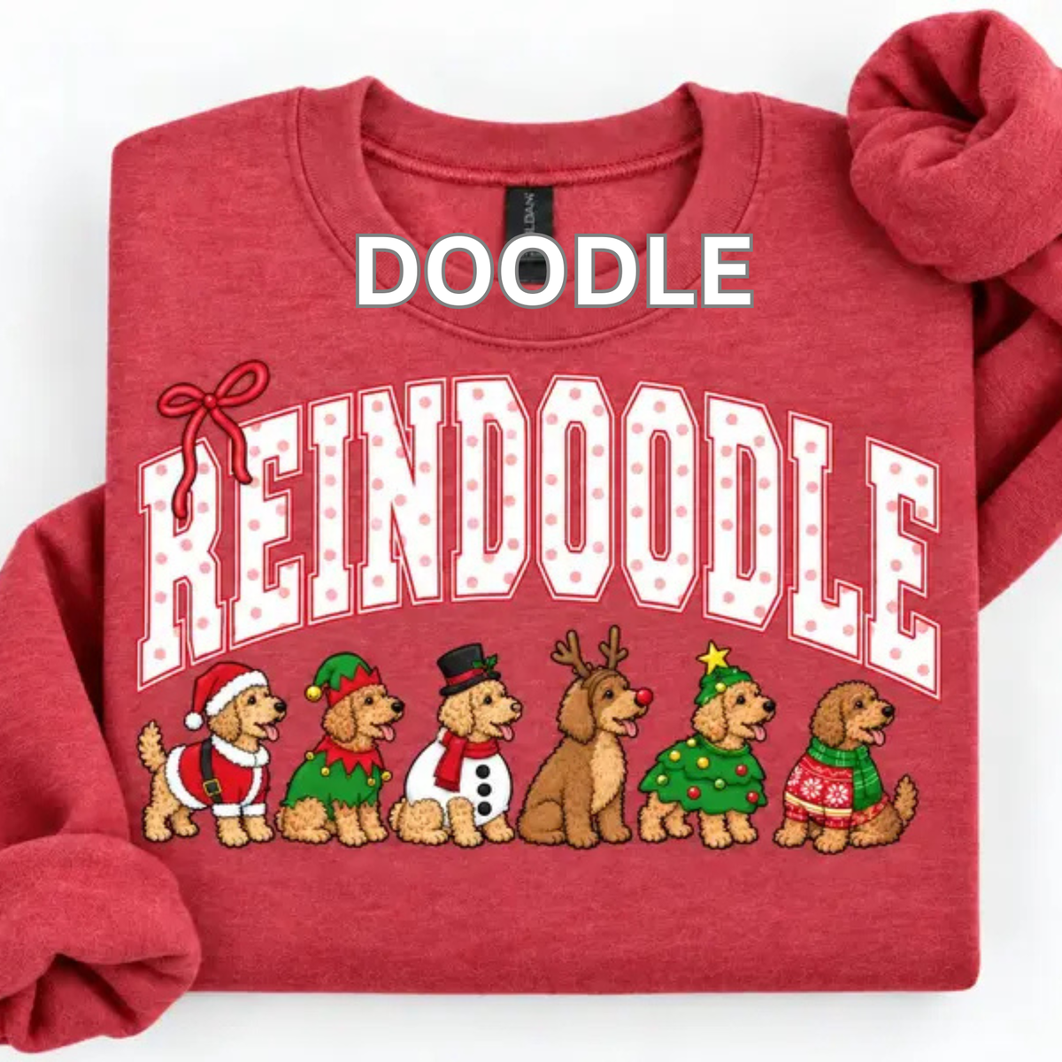 Merry Dogmas Holly Christmas Dog Sweatshirt - Vintage Santa Dog Lover Crewneck