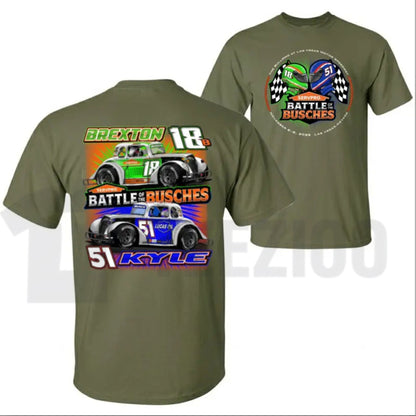 Battle Of The Busches Racing Vintage NASCAR Style Graphic T-Shirt