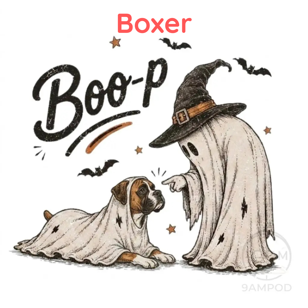 Comfort Colors® Boo-p Ghost Dog Shirt - Funny Halloween Dog Mom Graphic Tee