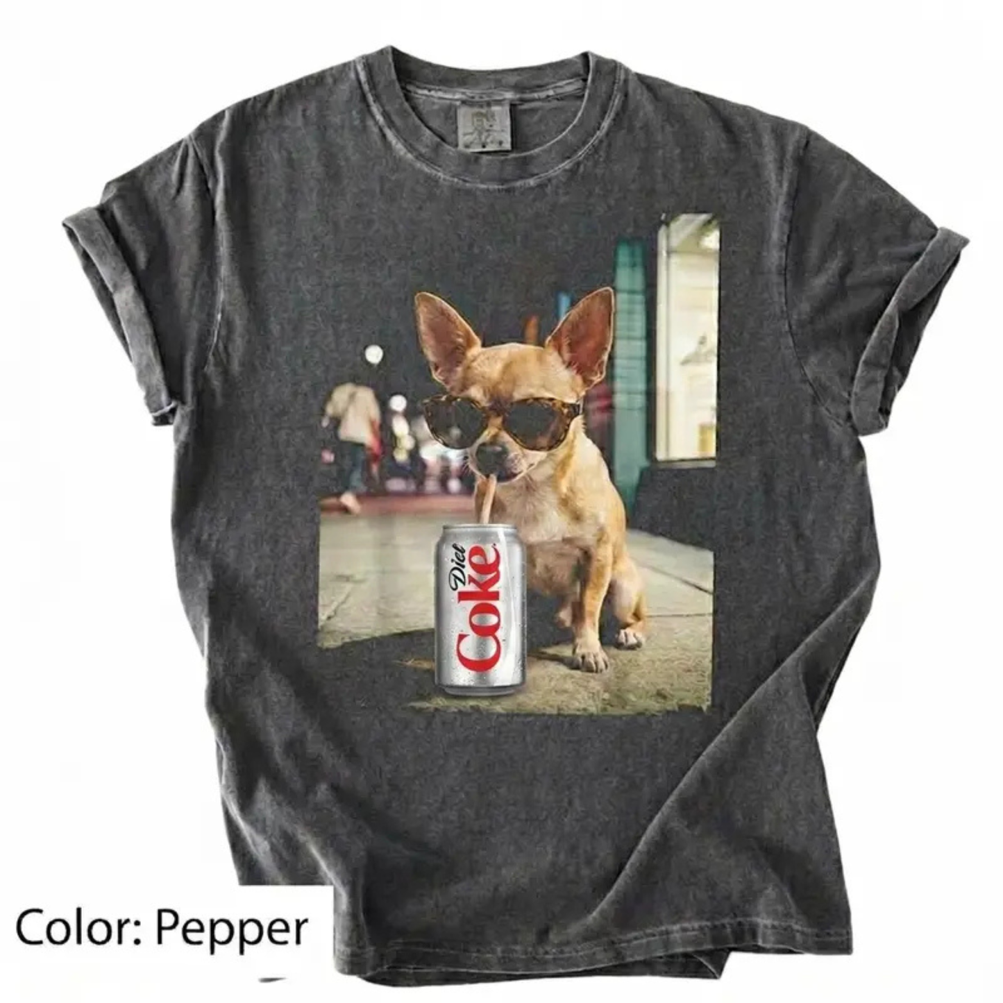 Dogs Drinking Diet Soda T-Shirt – Retro Golden Retriever Graphic Tee