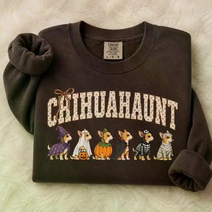 Halloween Dog Breeds Sweatshirt - Cozy Autumn Dog Mom Spooky Crewneck