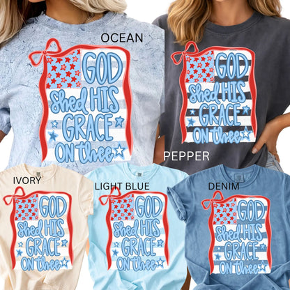 Comfort Colors® America 250 Years T-Shirt – Floral USA Stripe Graphic Tee, Retro July 4th Oversized Shirt, Semiquincentennial 1776–2026 Celebration Top