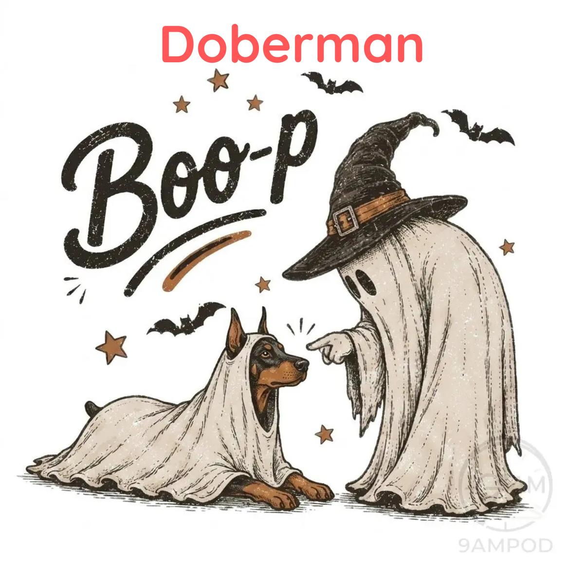 Comfort Colors® Boo-p Ghost Dog Shirt - Funny Halloween Dog Mom Graphic Tee