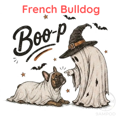 Comfort Colors® Boo-p Ghost Dog Shirt - Funny Halloween Dog Mom Graphic Tee