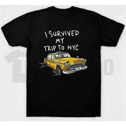 Tom I Survived My Trip To NYC White Tee – Movie Parody Graphic Shirt