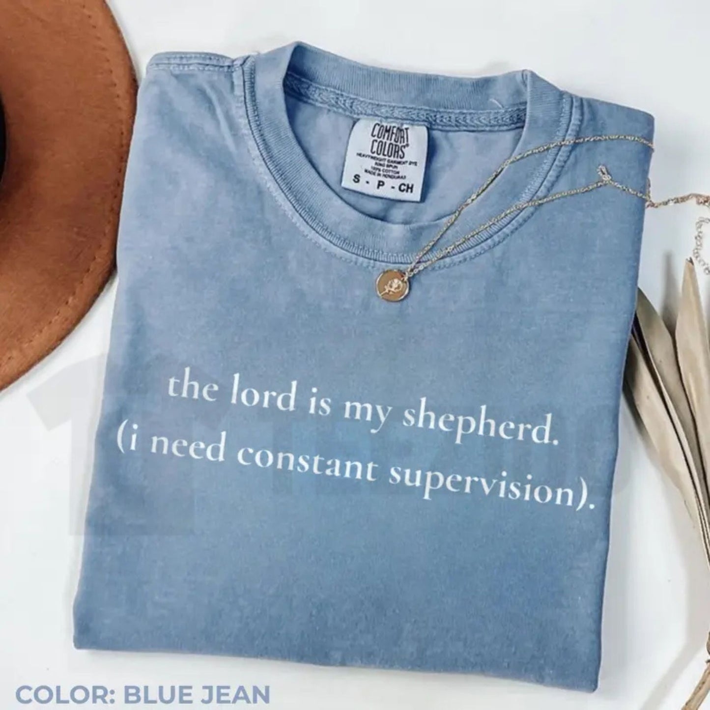 The Lord Is My Shepherd Comfort Colors Shirt – Funny Christian Supervision Graphic Tee, Cute Retro Faith Shirt
