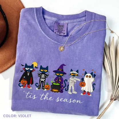 Groovy Pete The Cat Halloween Teacher Shirt Tis The Season Classroom Tee