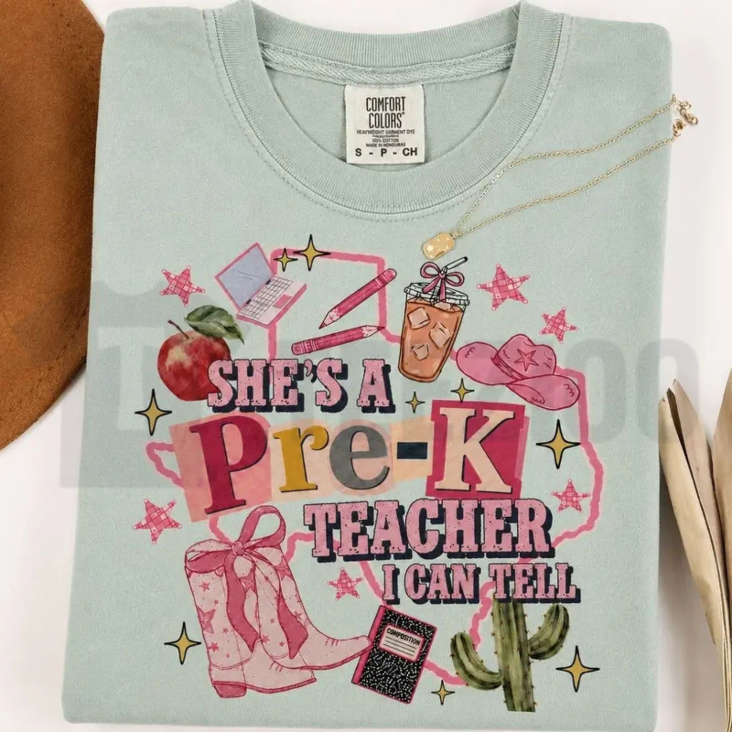 Custom Grade She's a Teacher Comfort Colors Shirt – Retro Educator Tee