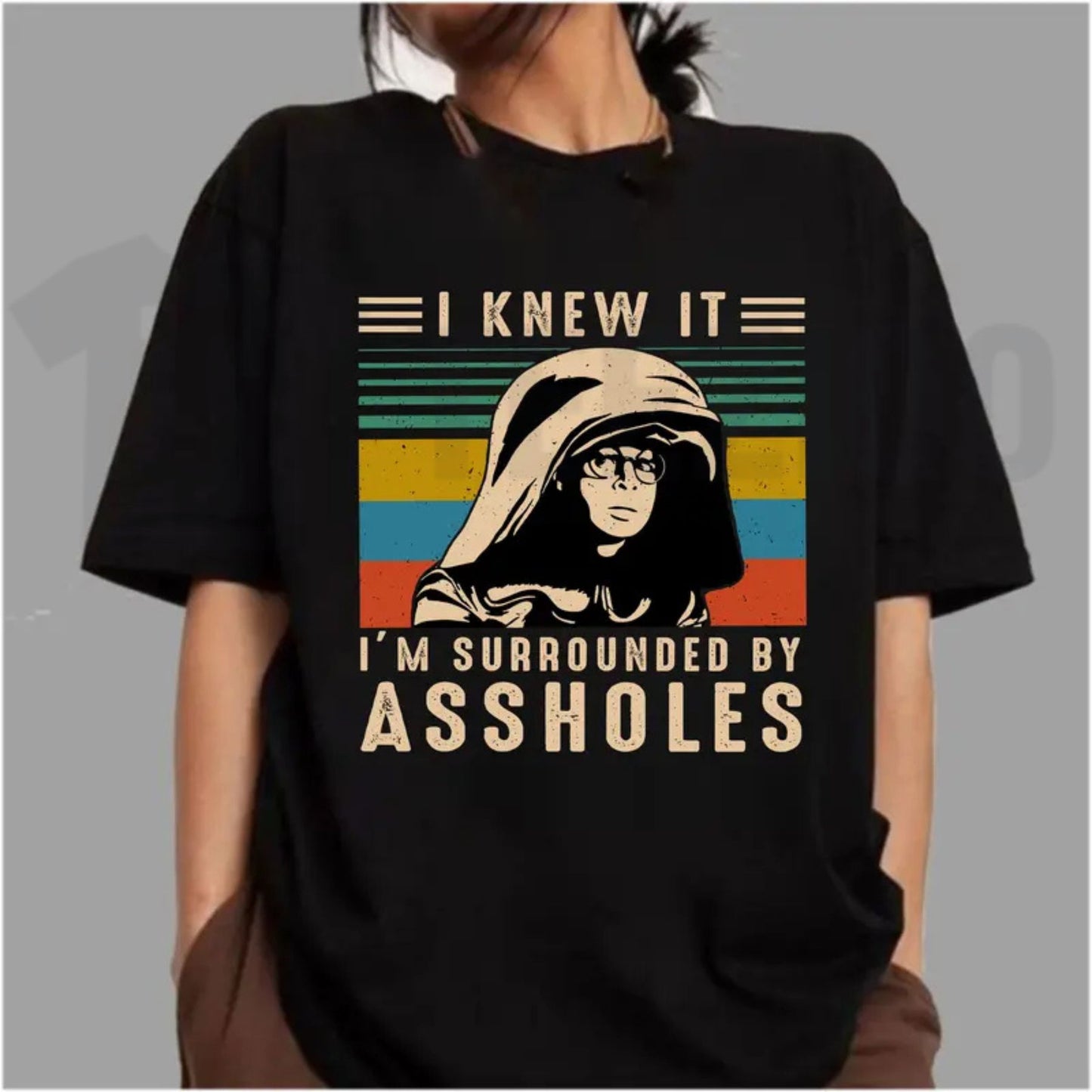 I Knew It I’m Surrounded Graphic T-Shirt – Funny Spaceballs Movie Tee, Retro Sci-Fi Comedy Pop Culture Shirt
