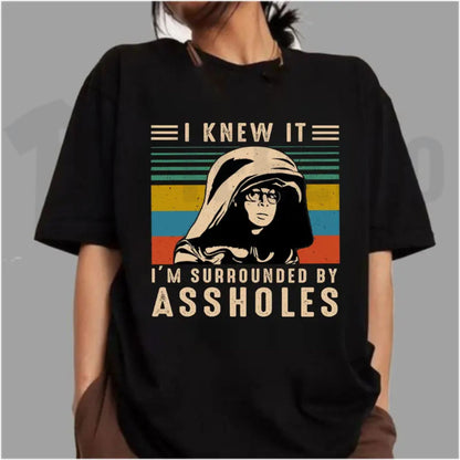 I Knew It I’m Surrounded Graphic T-Shirt – Funny Spaceballs Movie Tee, Retro Sci-Fi Comedy Pop Culture Shirt
