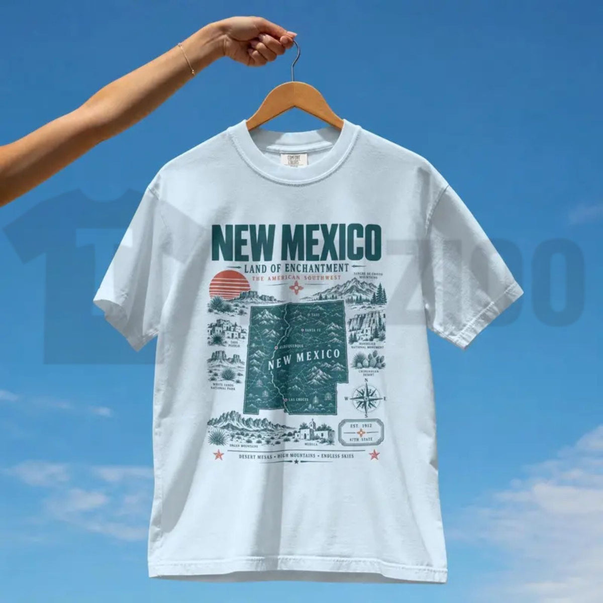 Vintage New Mexico Top – Land of Enchantment Desert Graphic Apparel
