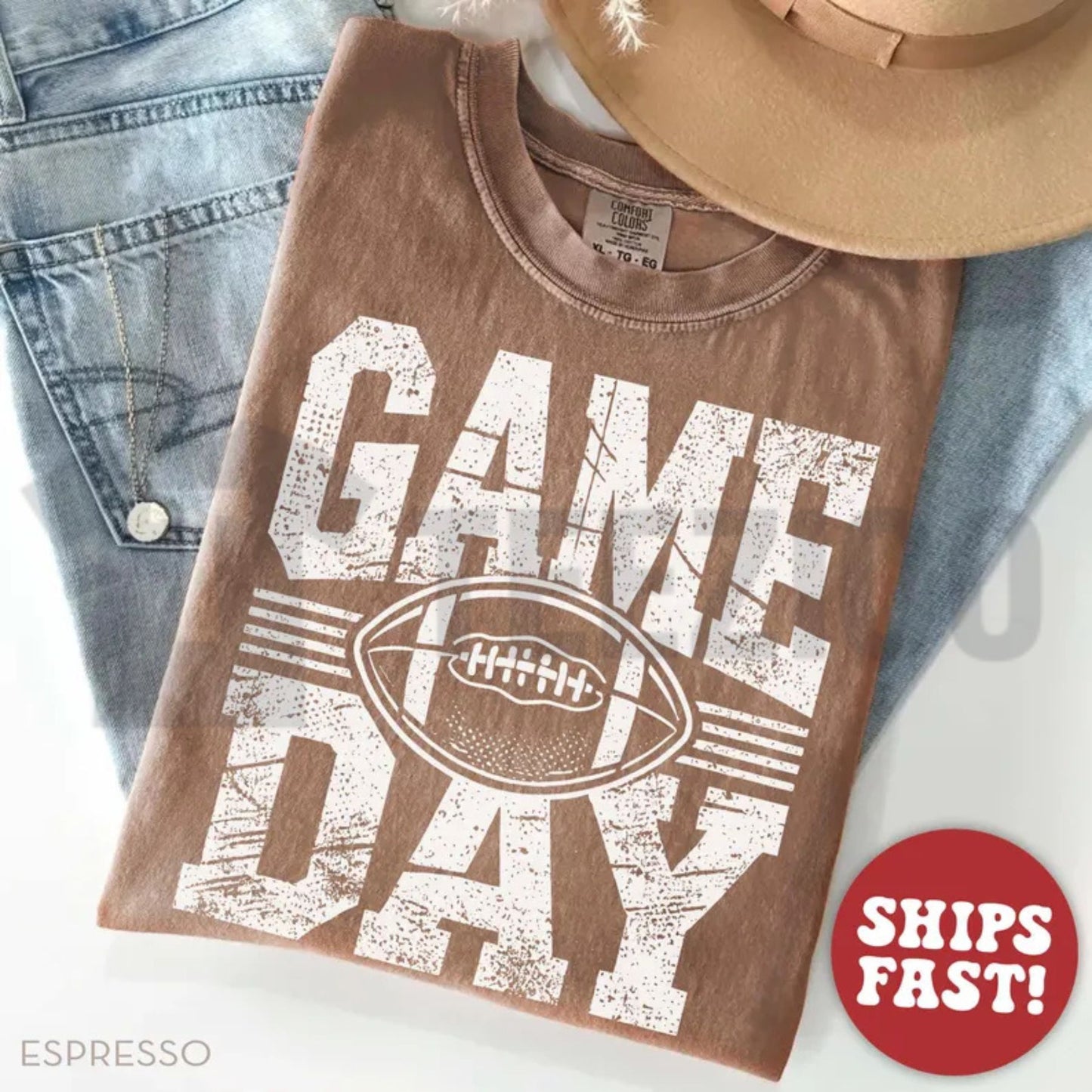 Football Season Comfort Colors Shirt – Game Day Football Mama Graphic Tee