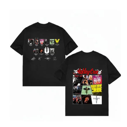 "Motley Crue World Tour 2026" Iconic Rock Band Fan Merch – Heavy Metal Graphic Top, Retro Concert Aesthetic Streetwear Tee