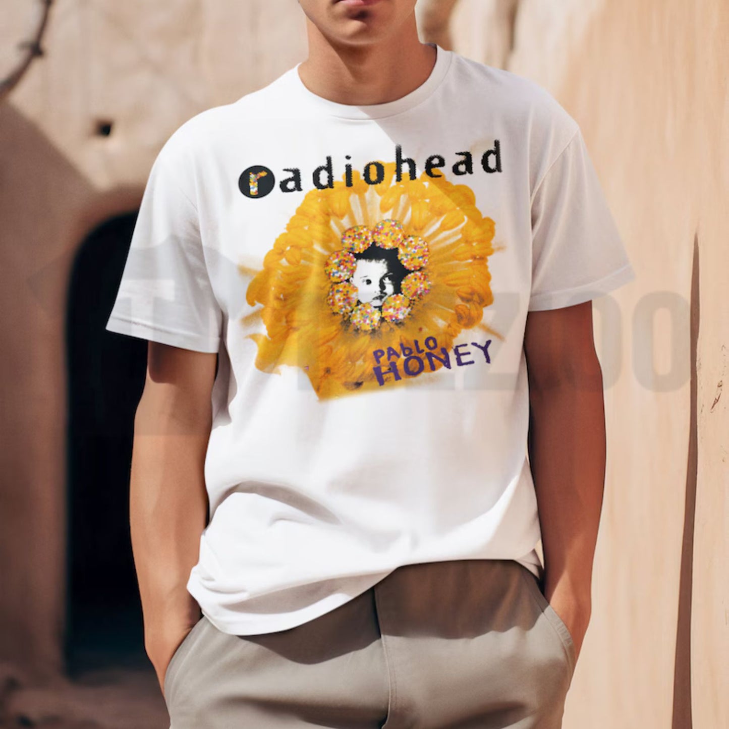 Radiohead Pablo Honey Album Classic Rock Band Heavy Cotton T-Shirt