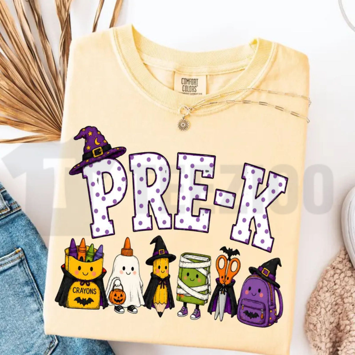 Comfort Colors Halloween Teacher Shirt – Spooky Pencil Cute Fall Classroom Tee