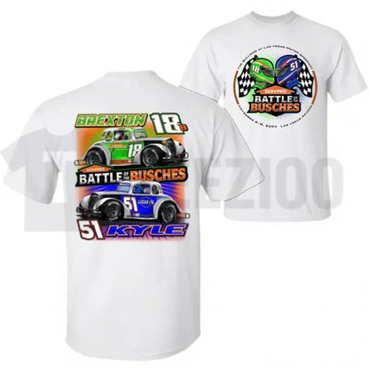 Battle Of The Busches Racing Vintage NASCAR Style Graphic T-Shirt