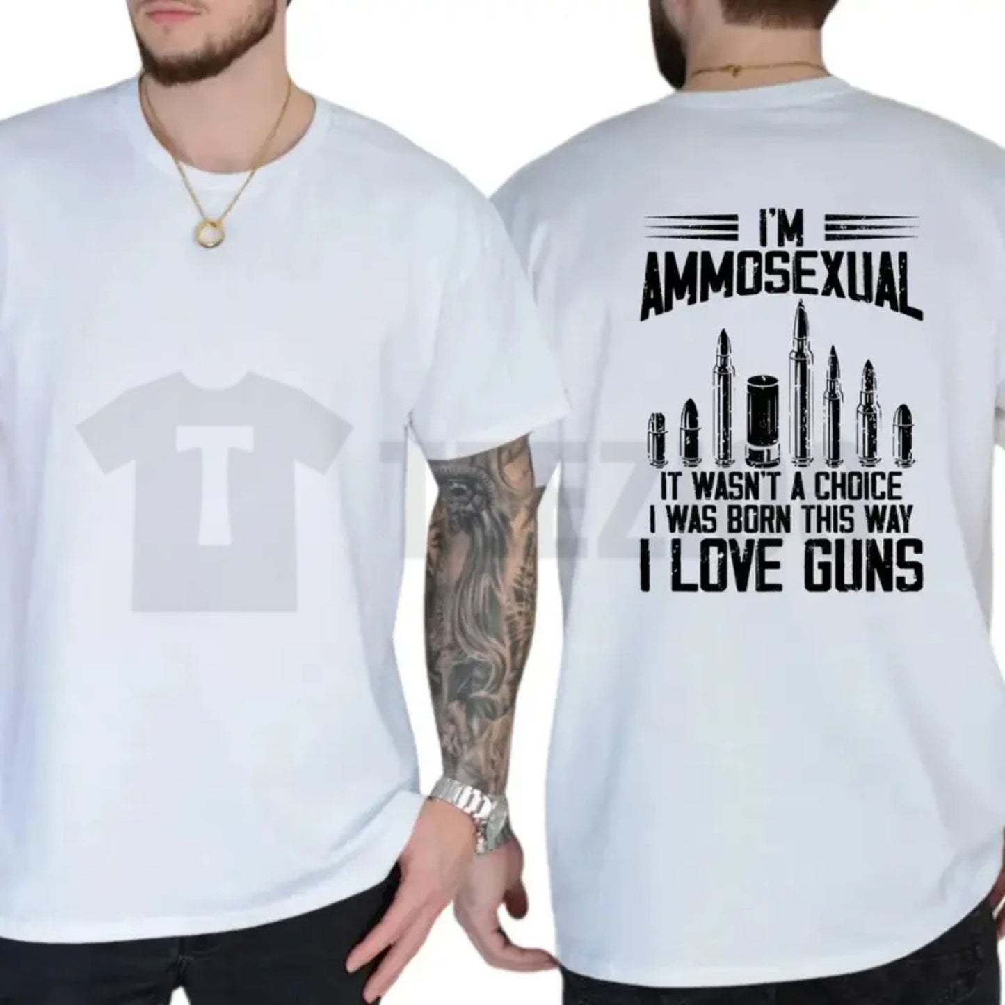 I’m Ammosexual T-Shirt – Funny 2nd Amendment Humor Tee, Patriotic Graphic Shirt