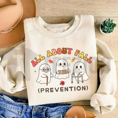Cute Ghost Nurse Sweatshirt – Funny Halloween Medical Crewneck