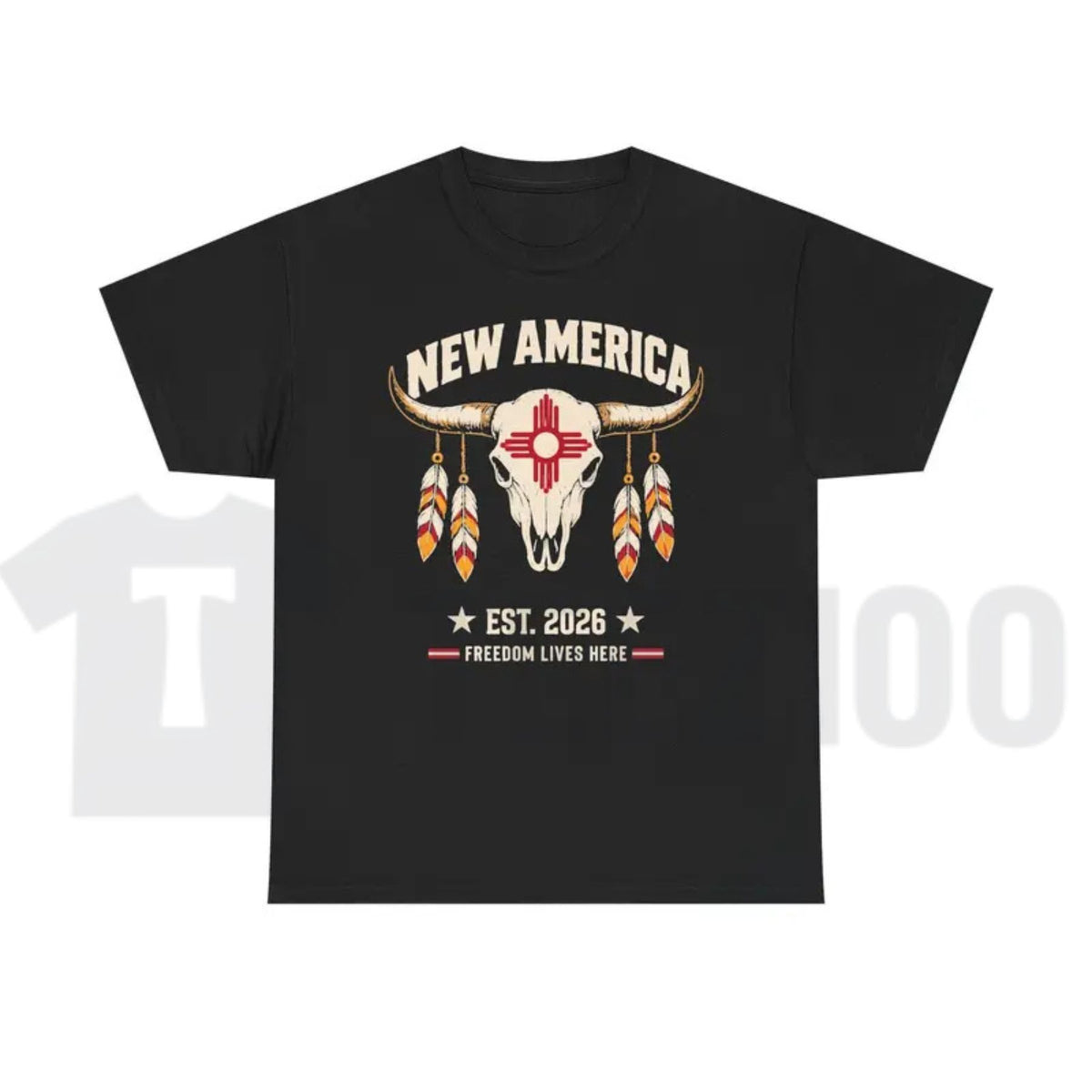 New Mexico Zia Symbol Pride Top – New America Graphic Southwestern Apparel