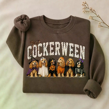 Halloween Dog Breeds Sweatshirt - Cozy Autumn Dog Mom Spooky Crewneck
