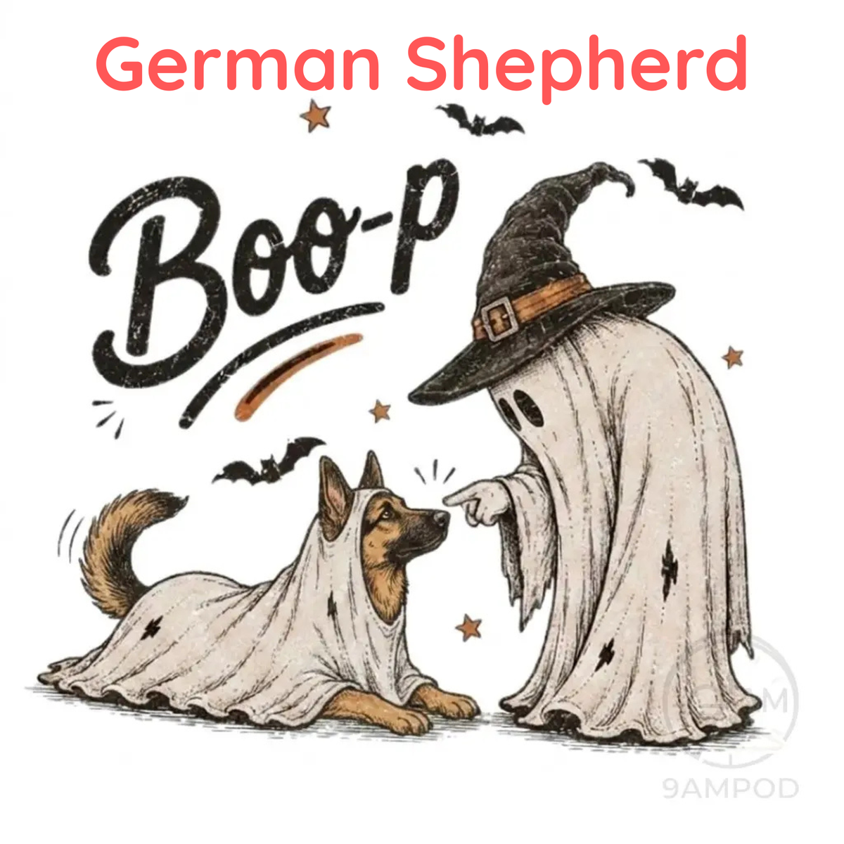 Comfort Colors® Boo-p Ghost Dog Shirt - Funny Halloween Dog Mom Graphic Tee