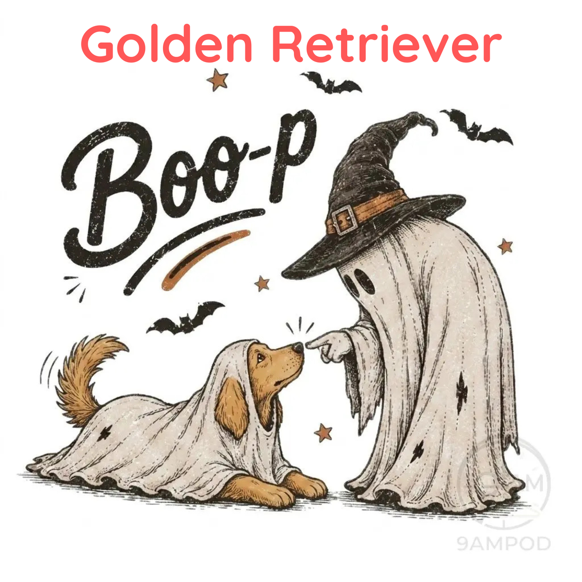Comfort Colors® Boo-p Ghost Dog Shirt - Funny Halloween Dog Mom Graphic Tee