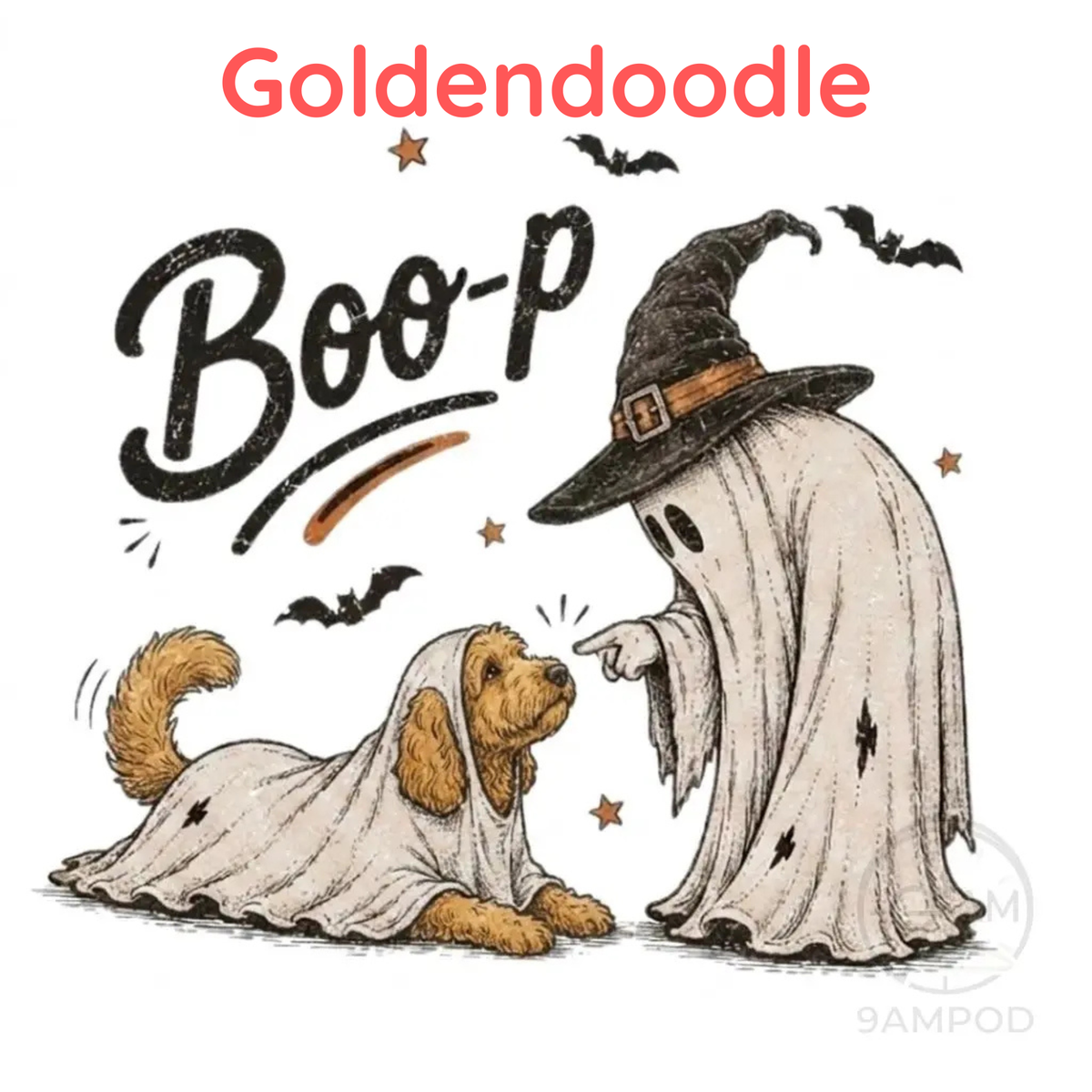 Comfort Colors® Boo-p Ghost Dog Shirt - Funny Halloween Dog Mom Graphic Tee
