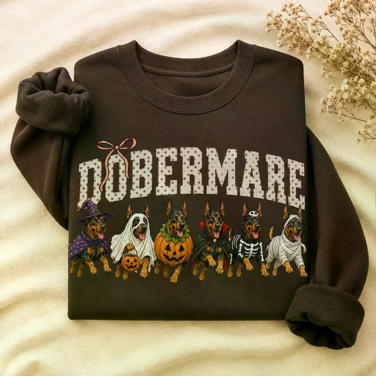 Halloween Dog Breeds Sweatshirt - Cozy Autumn Dog Mom Spooky Crewneck