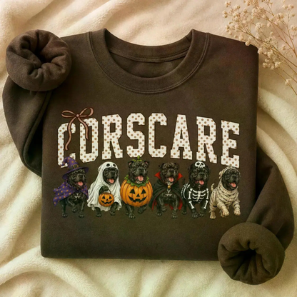 Halloween Dog Breeds Sweatshirt - Cozy Autumn Dog Mom Spooky Crewneck