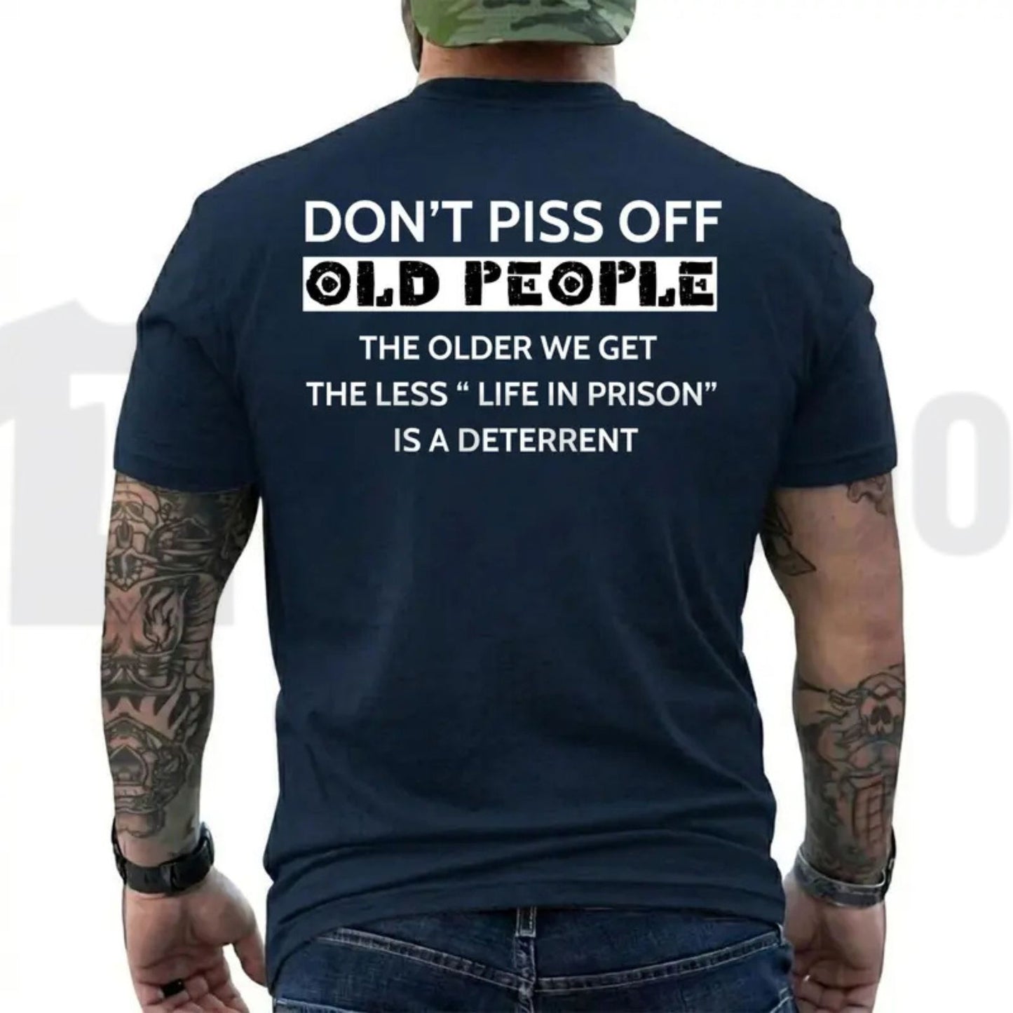 The Less Life In Prison Is A Deterrent Funny Old People Retro Graphic T-Shirt
