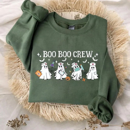Spooky Healthcare Ghost Sweatshirt – Cute Halloween Medical Crewneck