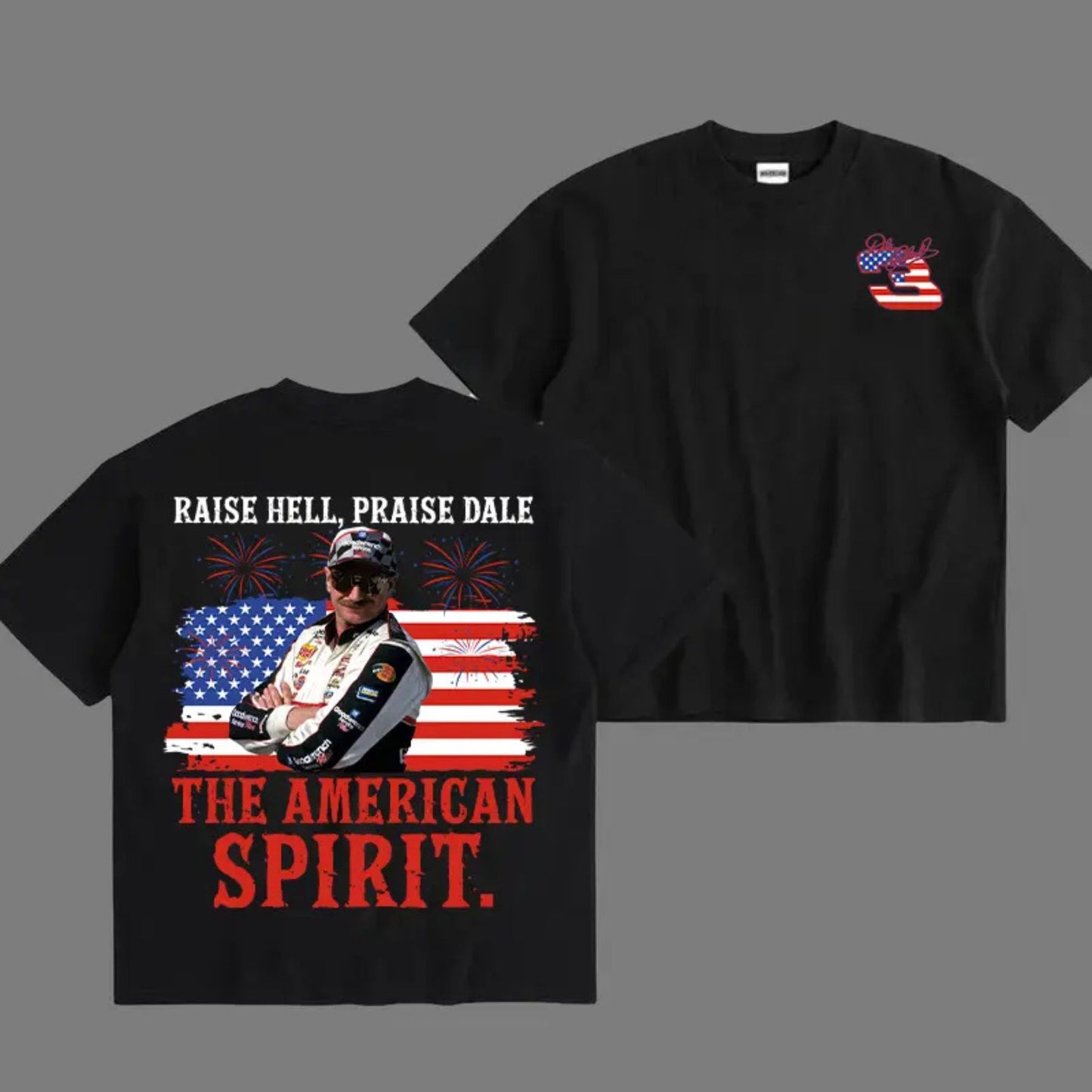 Raise Hell Praise Racing T-Shirt – Retro American Motorsport Spirit Graphic Tee, Unisex Cotton Shirt