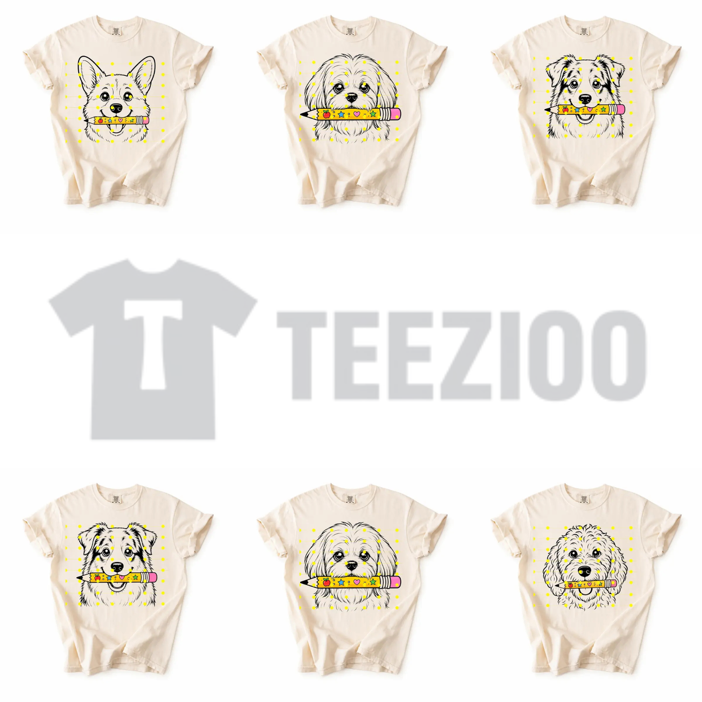 Dog Breeds Back-to-School T-Shirt - Retro First Day of School Pet Tee