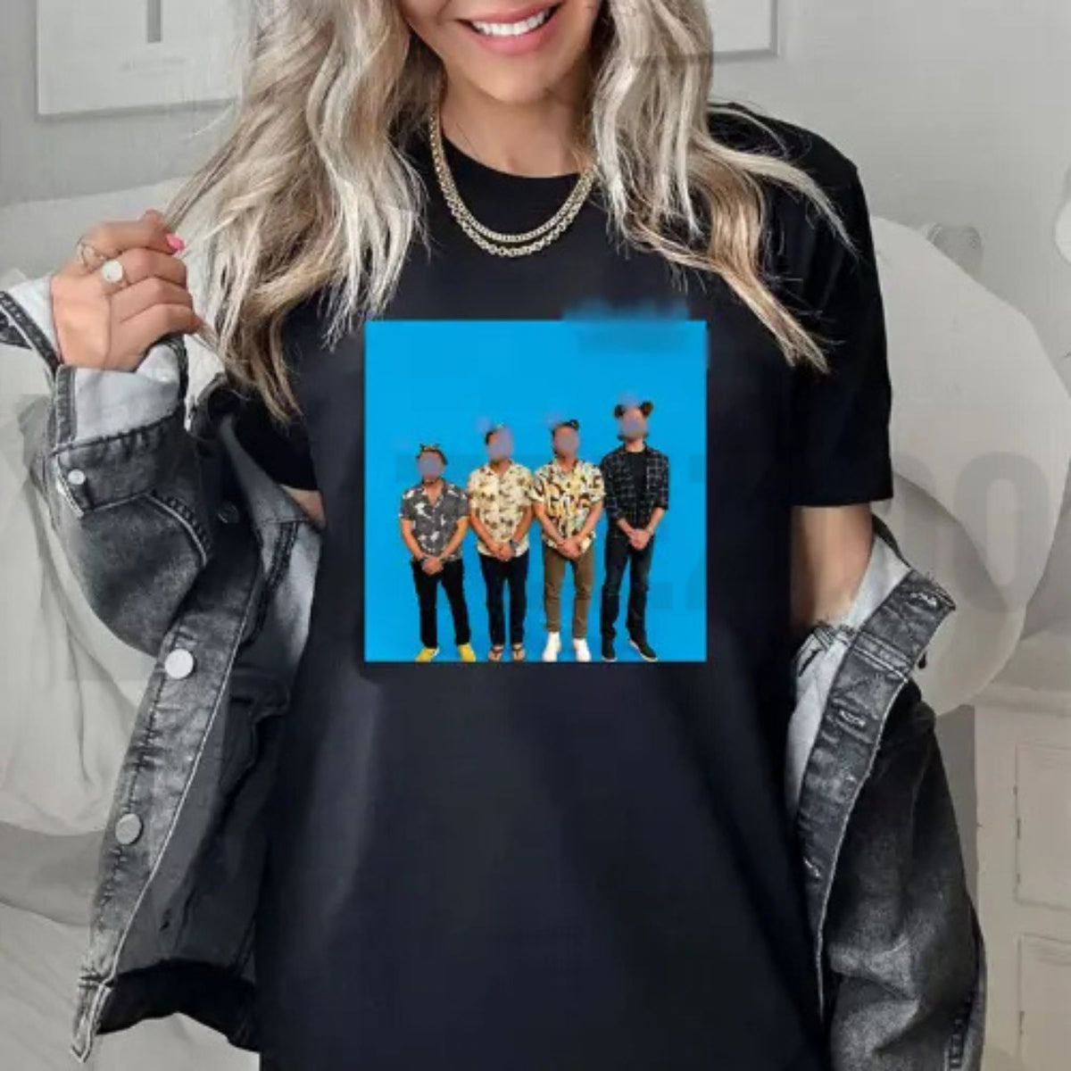 Hilarious Indie Rock Parody Top – Blue Album Parody Hunter Squad Graphic Apparel