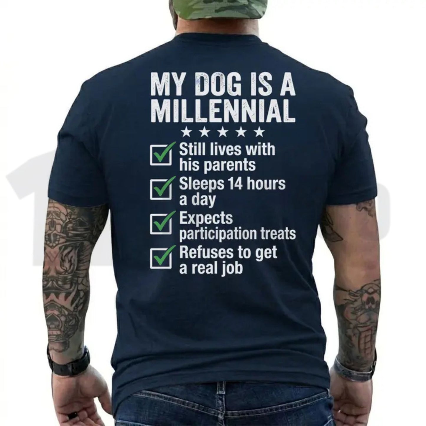My Dog Is A Millennial Anxious Pup Tee – Hilarious Pet Owner Gift Graphic Shirt
