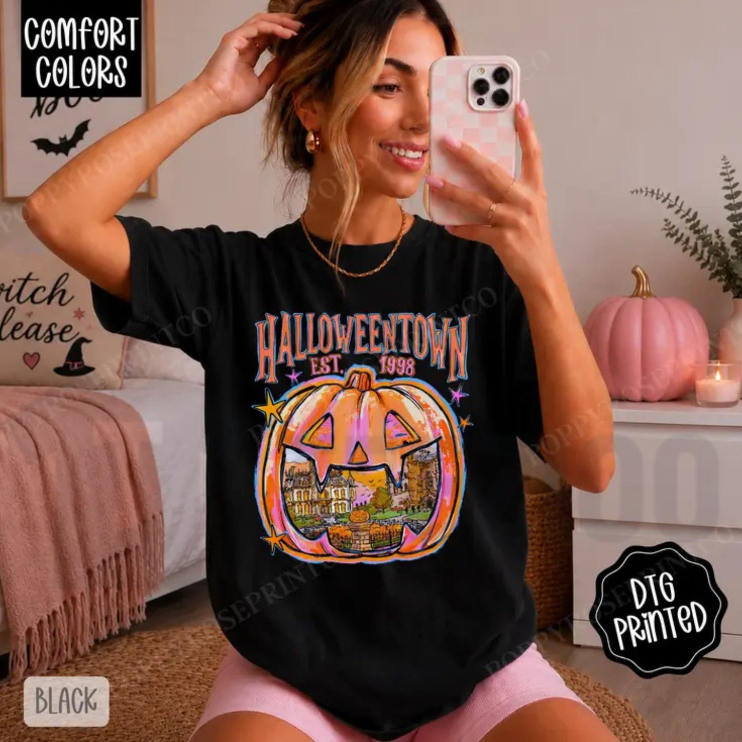 Halloweentown Comfort Colors Shirt – Trendy Autumn Fall Graphic Tee