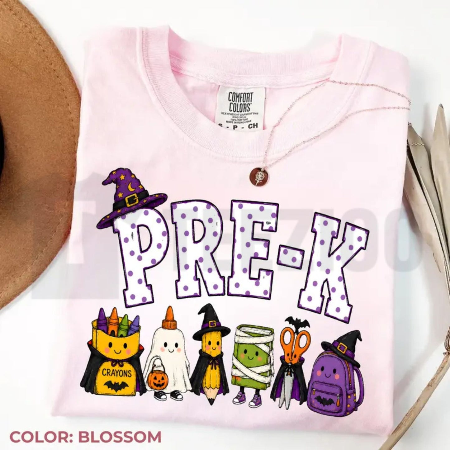 Comfort Colors Halloween Teacher Shirt – Spooky Pencil Cute Fall Classroom Tee