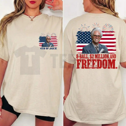 Baby Billy 4th of July 8-Ball Funny Patriotic Graphic T-Shirt