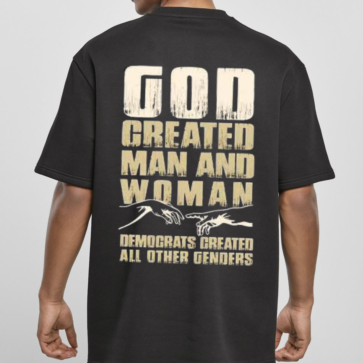 God Created Man & Woman T-Shirt – Traditional Christian Values Tee