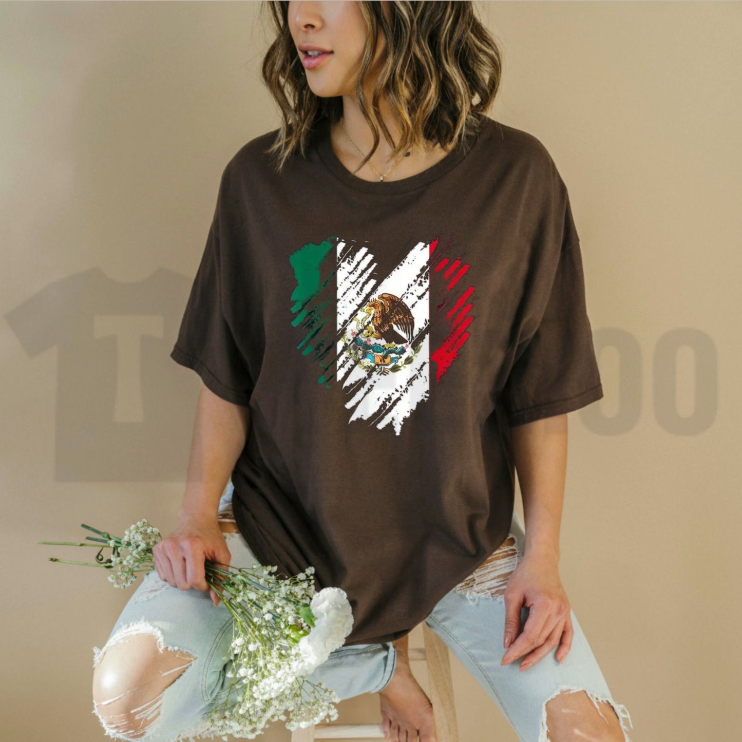 Mexico City Mexican Flag Heart Patriotic CDMX Heritage Fan Gift T-Shirt