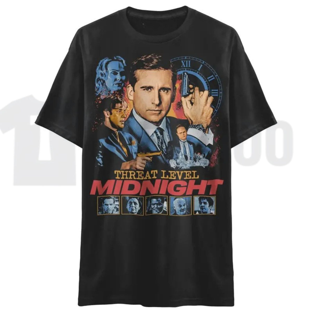 Michael Scarn Action Agent Graphic Top – Retro Vintage Threat Level Midnight Apparel