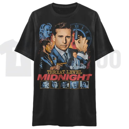 Michael Scarn Action Agent Graphic Top – Retro Vintage Threat Level Midnight Apparel