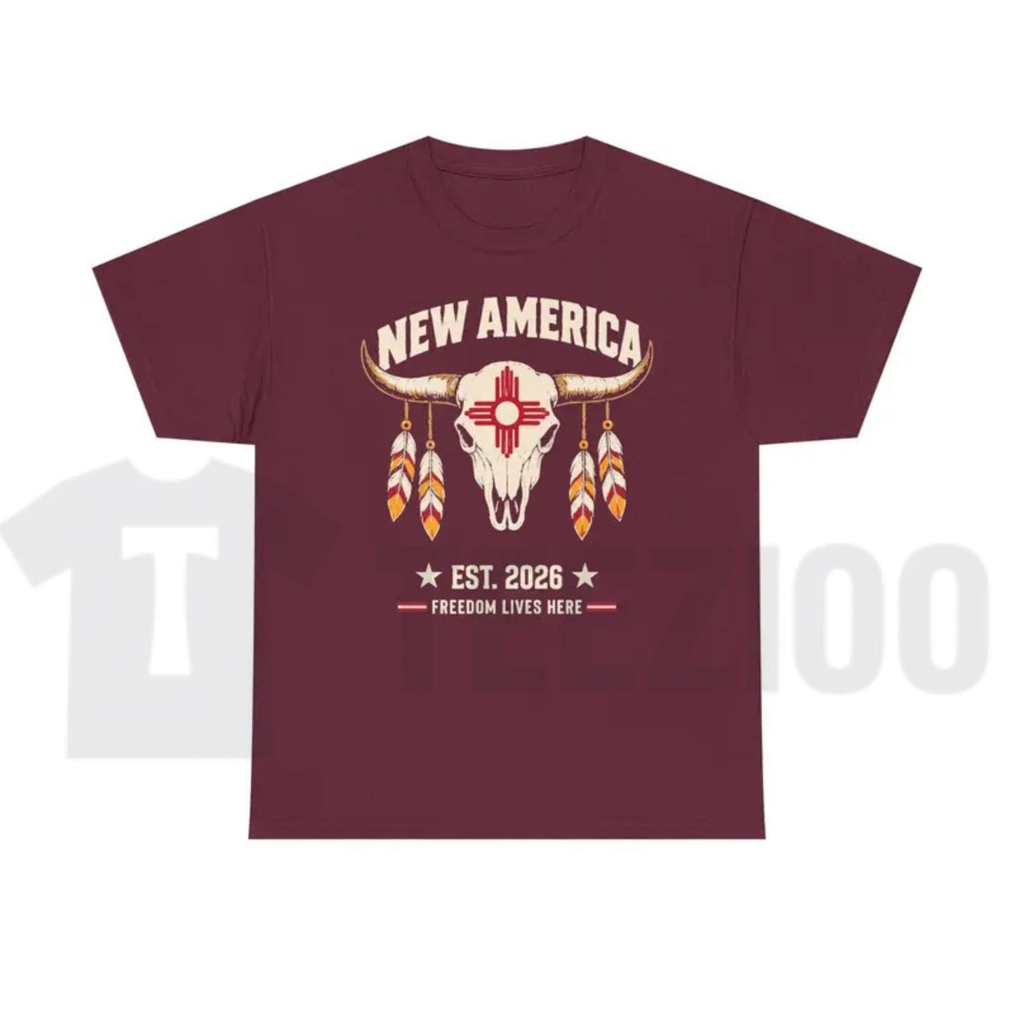 New Mexico Zia Symbol Pride Top – New America Graphic Southwestern Apparel