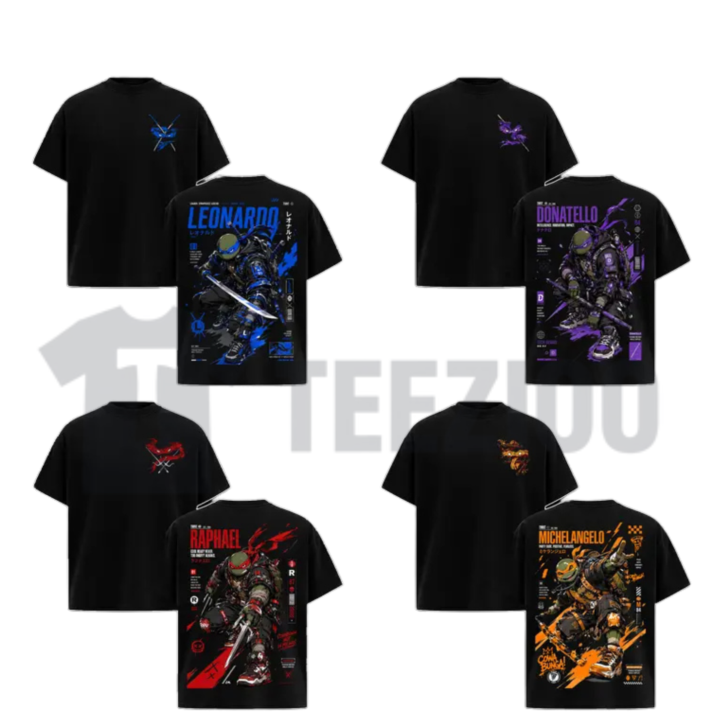 Teenage Mutant Ninja Turtles Street Vibe T-Shirt - Retro TMNT Skate Streetwear Tee
