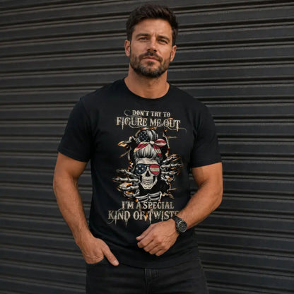 Sarcastic Pure Cotton Short Sleeve Top – Men's Dark Humor Graphic Apparel