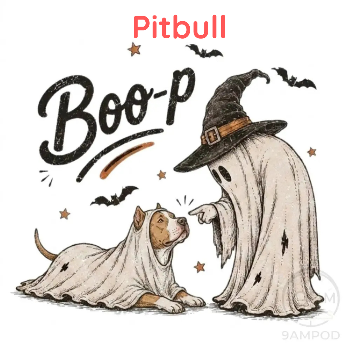 Comfort Colors® Boo-p Ghost Dog Shirt - Funny Halloween Dog Mom Graphic Tee