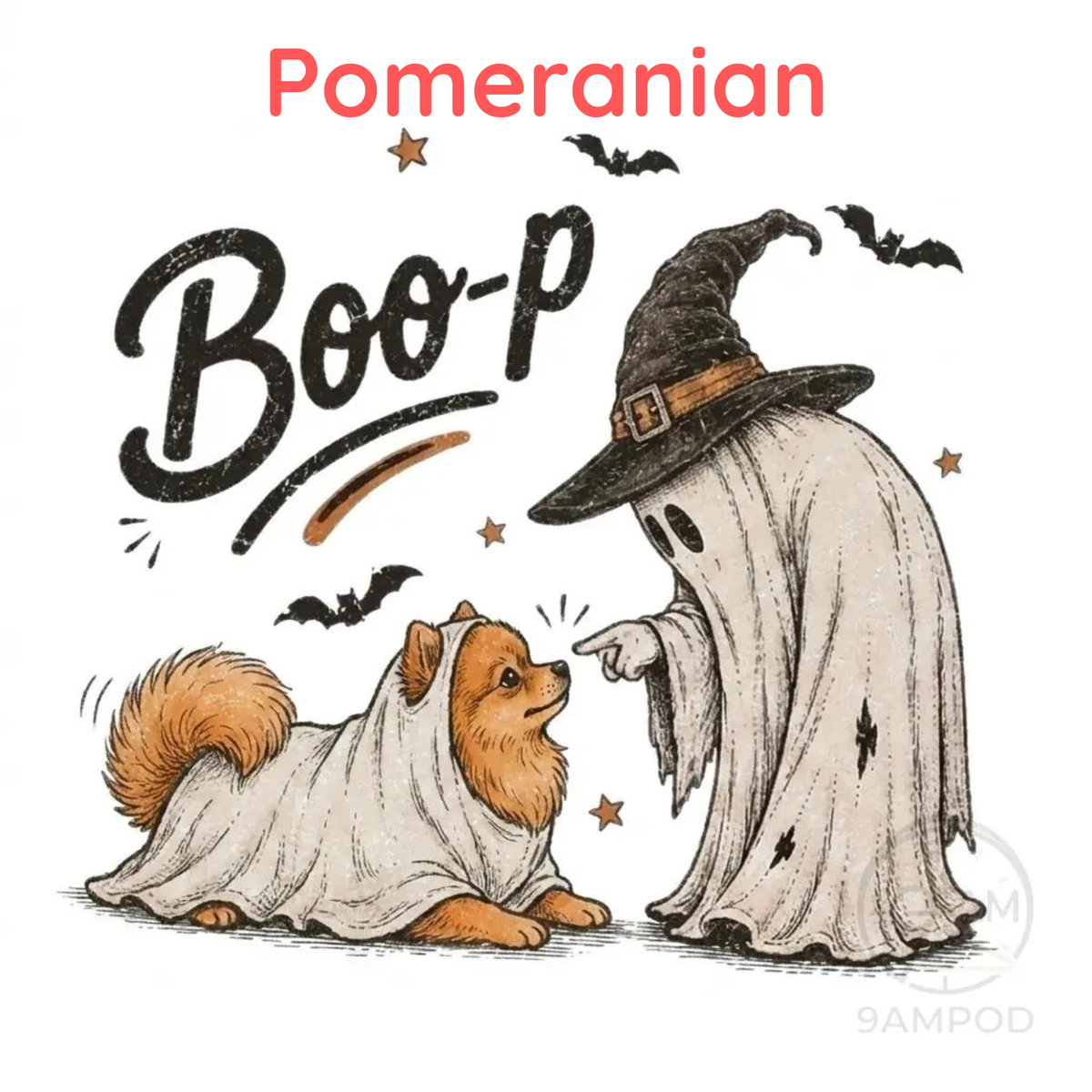 Comfort Colors® Boo-p Ghost Dog Shirt - Funny Halloween Dog Mom Graphic Tee